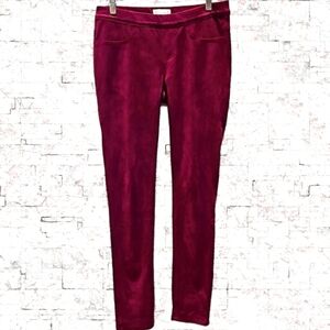 Altar'd State, Jeggings, Faux Suede, Sz Sm, Wine, Stretch Leggings, Back Pockets